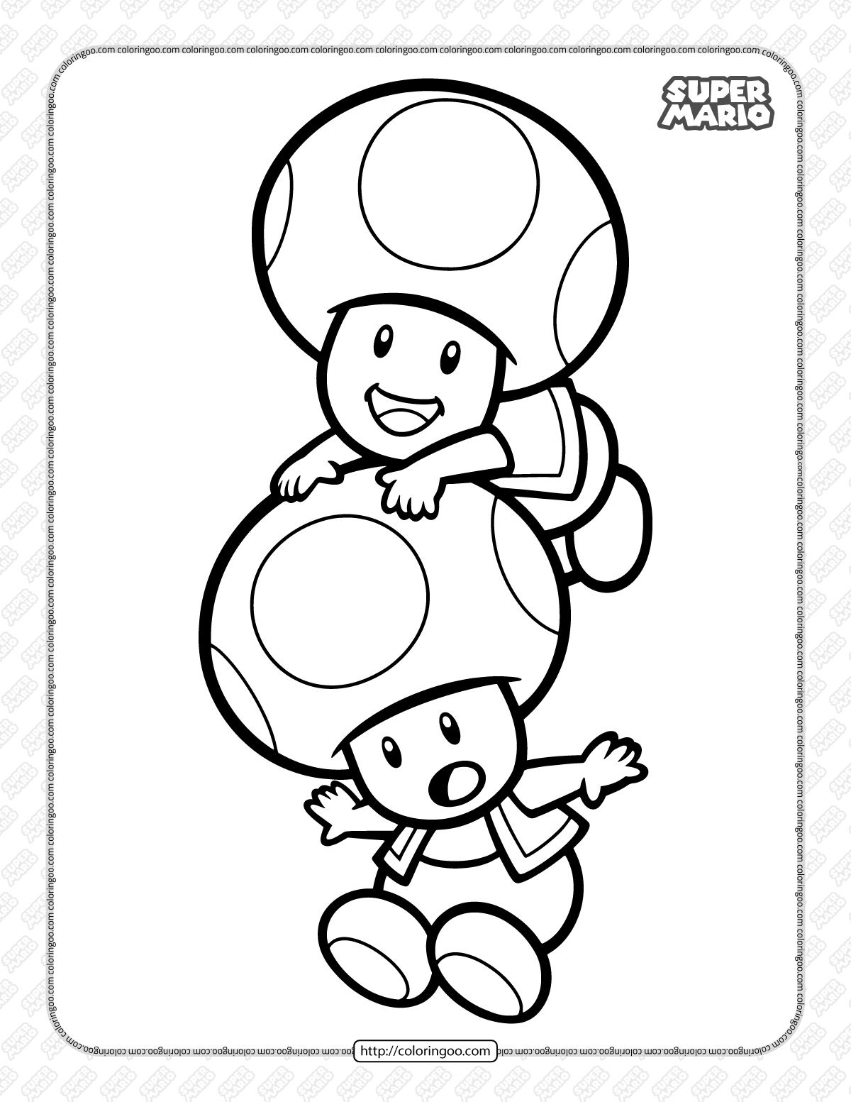 Mario Toad Coloring Pages Getcoloringpagescom Sketch Coloring Page