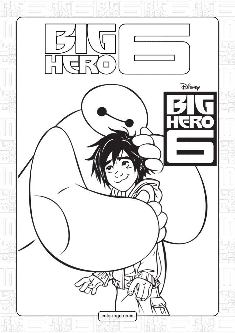 Big Hero Coloring Sheet