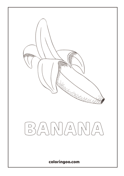 banana coloring pages