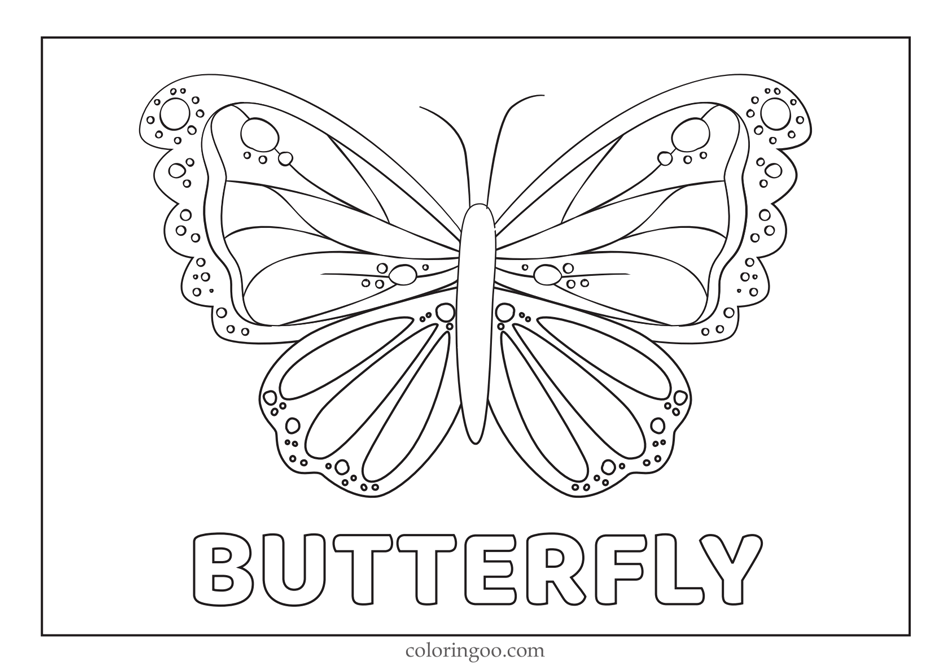 butterfly printable coloring pages for kids