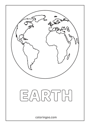 Earth Coloring Pages PDF