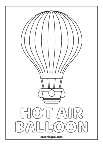 hot air balloon coloring pages