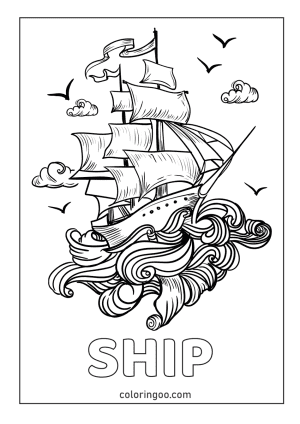 Ship Printable Coloring Pages & Pdf For Kids
