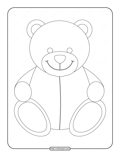 teddy bear printable coloring pages for kids