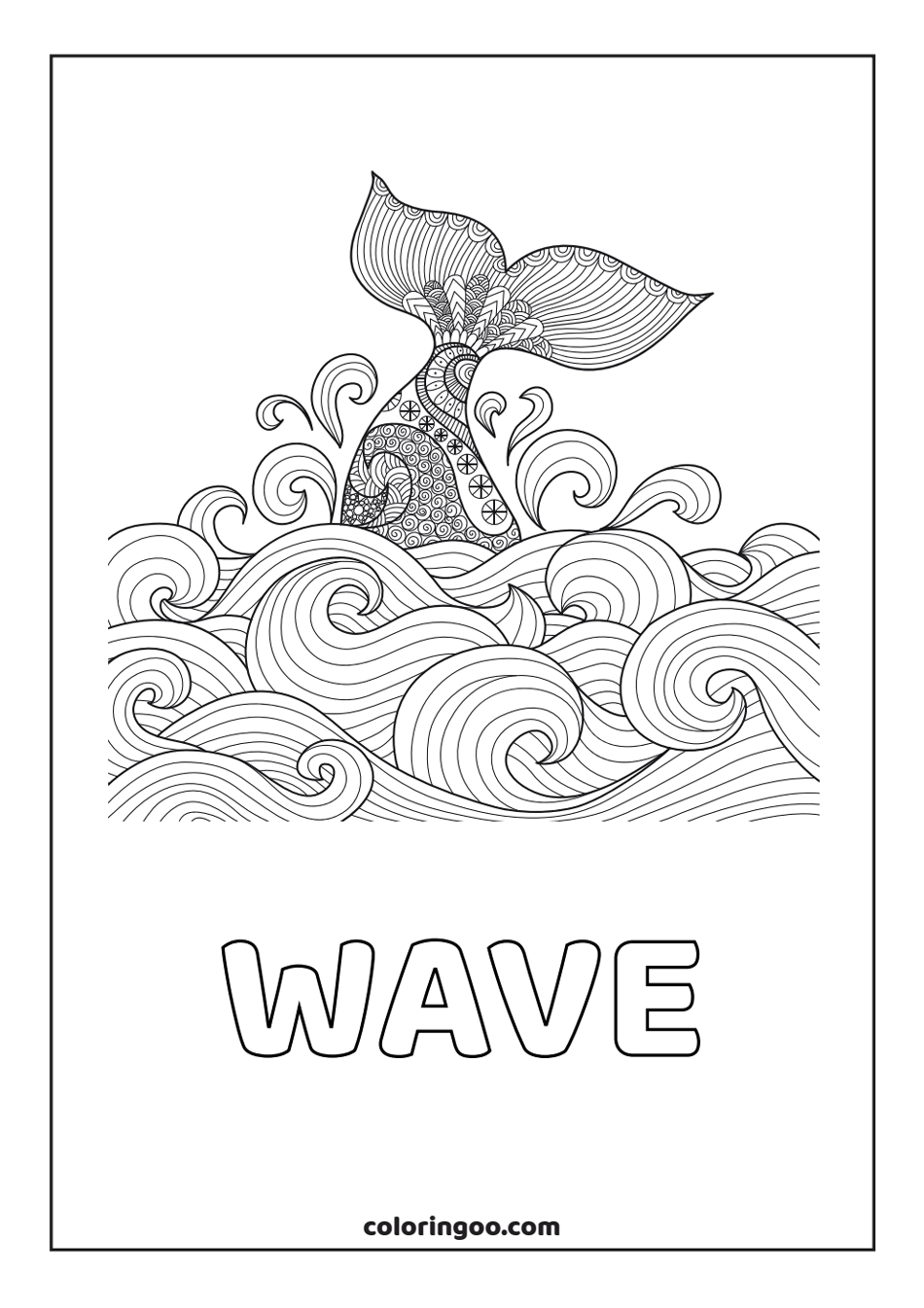 wave coloring pages for adults