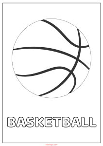 Basketball Printable Coloring Pages for Kids