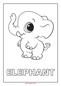 elephant printable coloring pages for kids