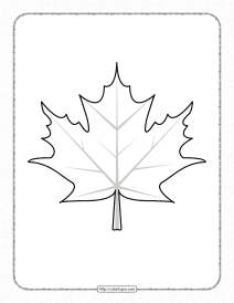 leaf printable coloring pages for kids