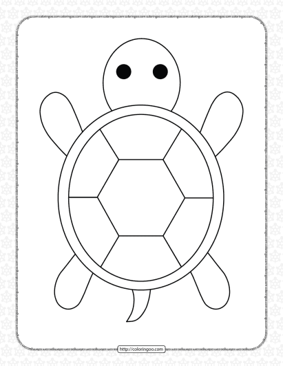 turtle printable coloring pages for kids