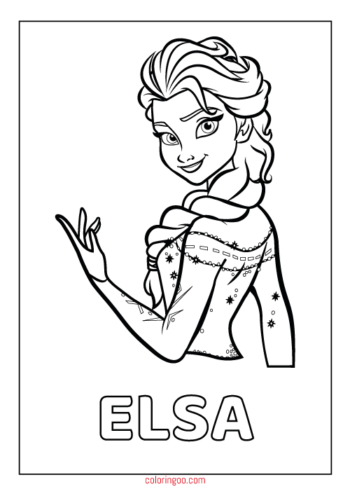 Frozen Elsa Printable Coloring Pages For Kids