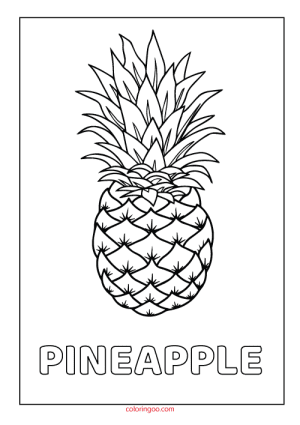 pineapple printable coloring  drawing pages for kids