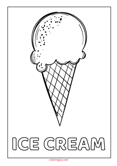 ice cream coloring pages