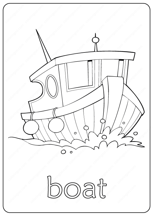 Printable Boat Coloring Page & Book PDF
