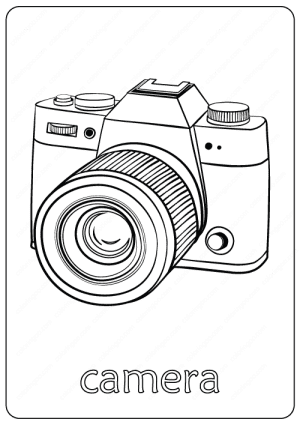 Hand Drawn Camera Coloring Pages PDF