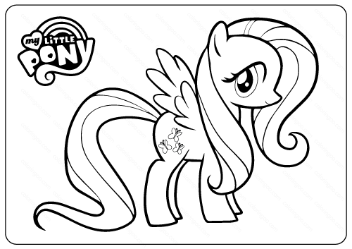 Flattershy My Little Pony Coloring Pages