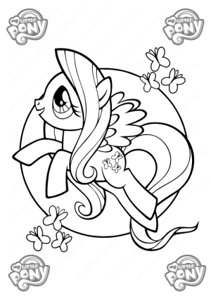 Flattershy My Little Pony Coloring Pages