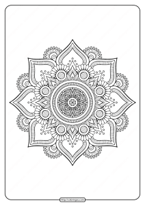 floral indian mandala coloring pages pdf