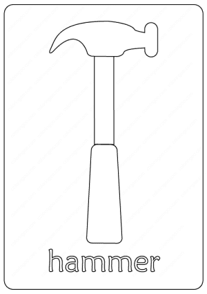 Free Printable Hammer Coloring Pages