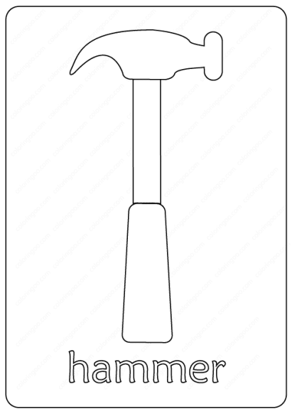 hammer coloring page