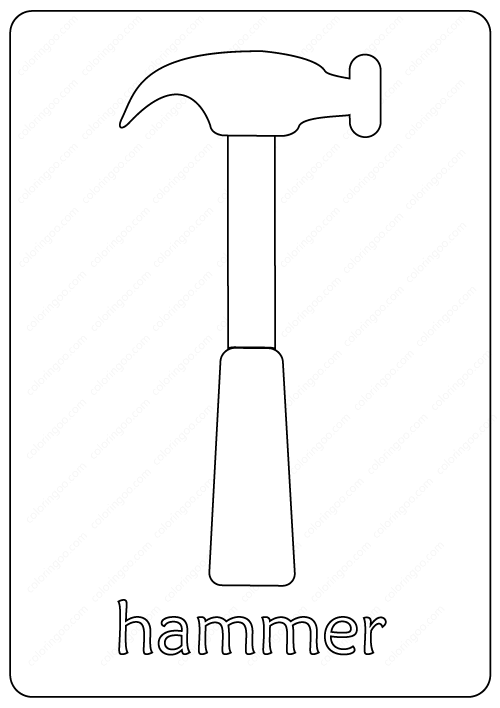 hammer coloring page