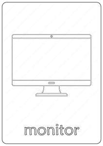 monitor coloring page