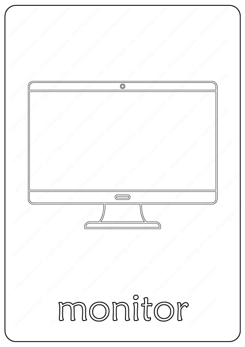 Printable Monitor Coloring & Drawing Pages PDF