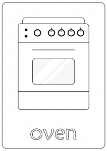 Printable Oven Coloring Page - Book PDF