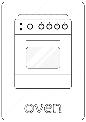 Printable Oven Coloring Page - Book PDF