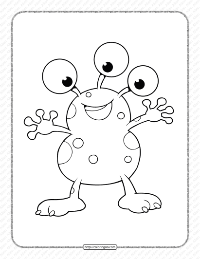 printable alien coloring page book pdf 1