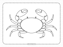 printable cute crab coloring pages pdf