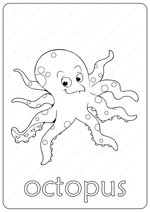 Printable Octopus Coloring Page