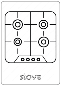 stove coloring page