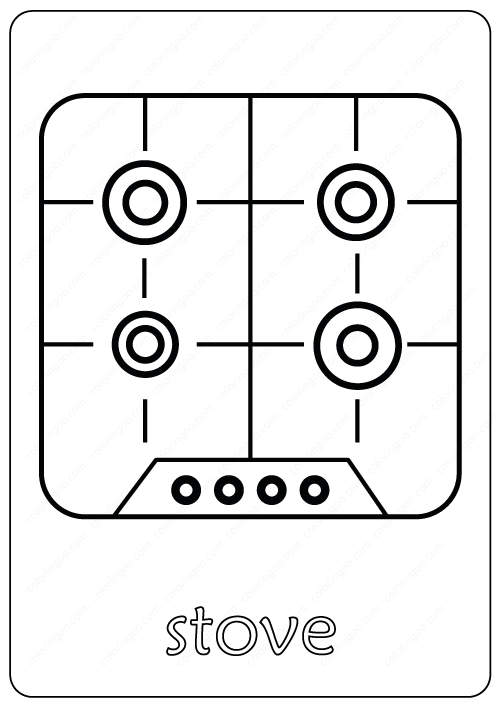 stove coloring page