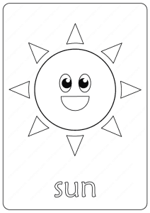 sun coloring page