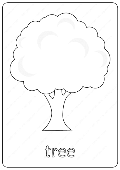 tree coloring page