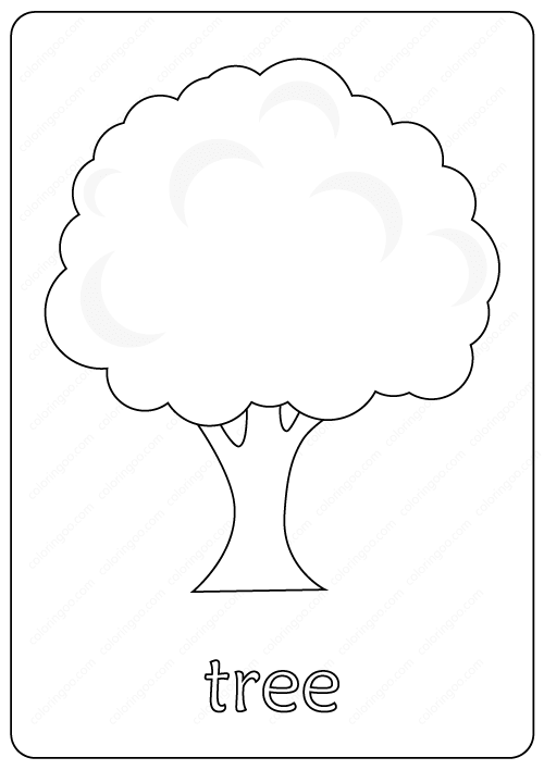 Printable Tree Coloring Page – Book PDF
