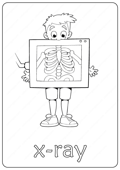 Download Printable X Ray Coloring Page Book Pdf