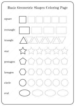 basic geometric shapes 2 coloring pages