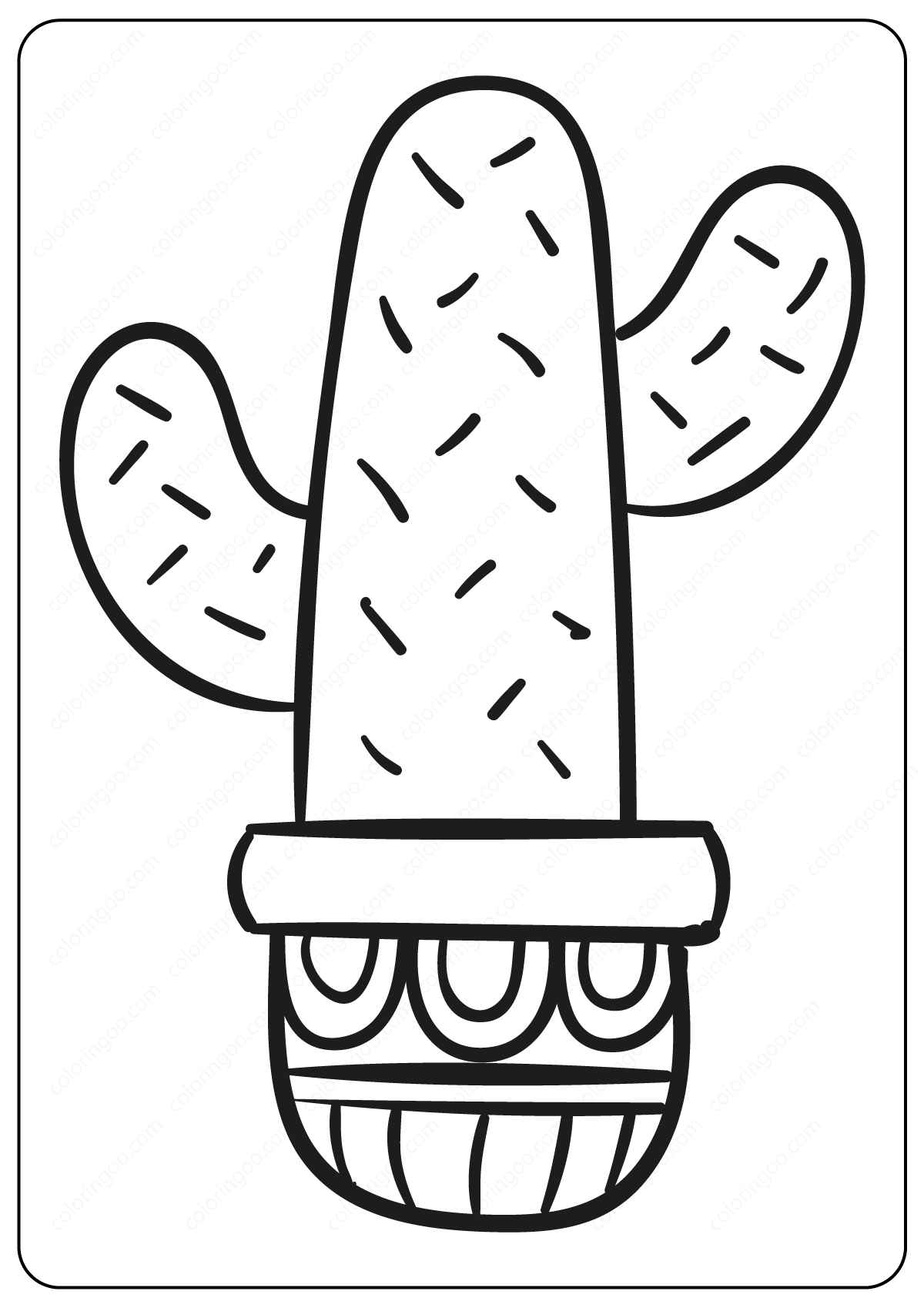 Cute Cactus Coloring Pages hahahaimblogging
