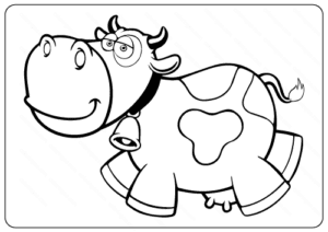 cow coloring page 2