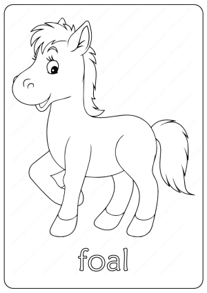 Free Printable Cute Foal Coloring Pages