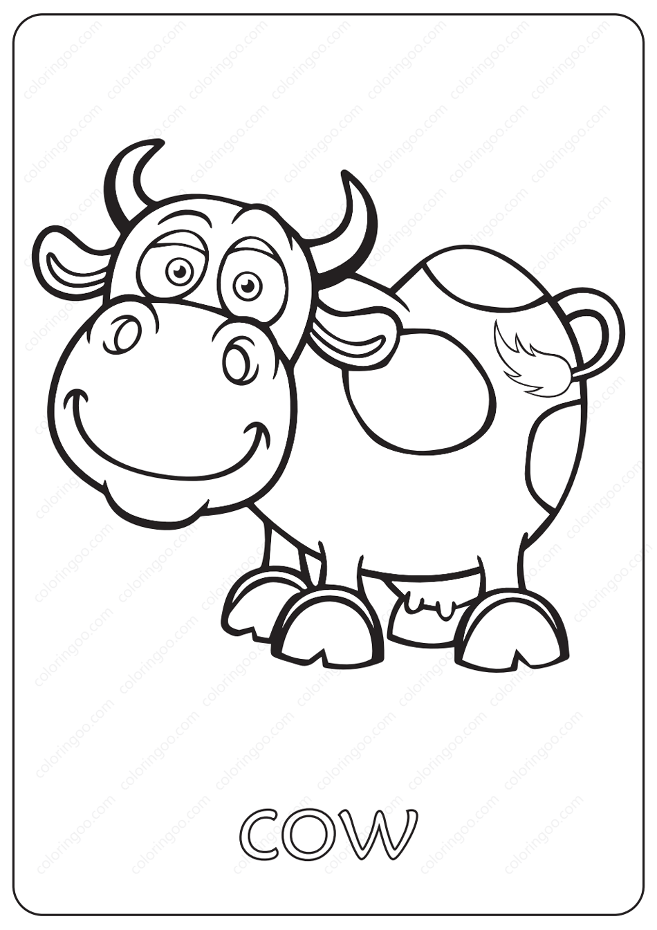 free printable baby cow coloring pages