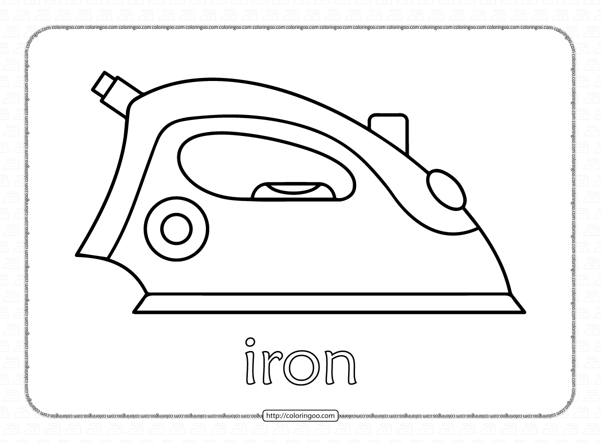 free printable iron coloring pages