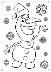 frozen 2 olaf outline coloring page