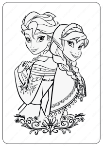 Free Printable Frozen Anna Elsa Coloring Pages