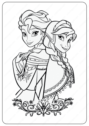 Free Printable Frozen Anna Elsa Coloring Pages