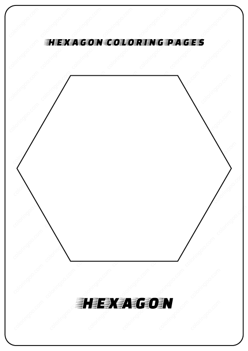 hexagon coloring pages