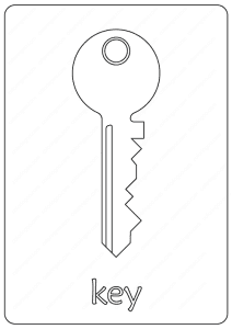 key coloring page