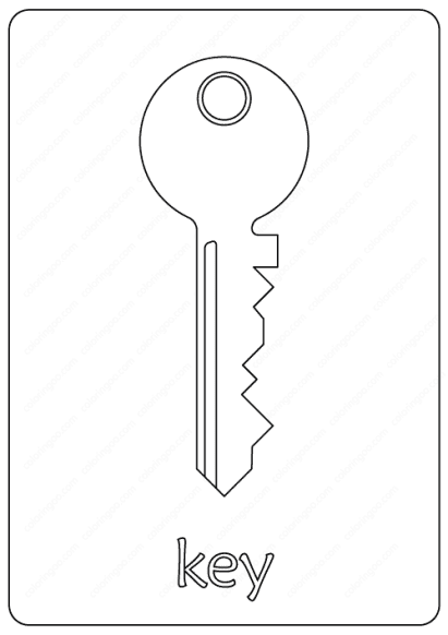 key coloring page