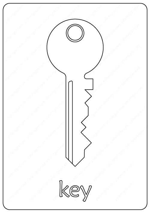 Free Printable Key Coloring Pages